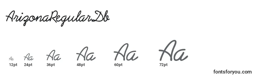 Размеры шрифта ArizonaRegularDb
