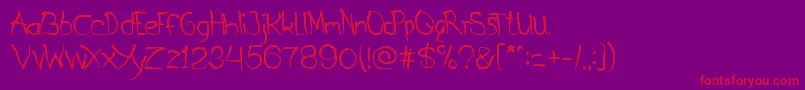 Metamorphosys Font – Red Fonts on Purple Background