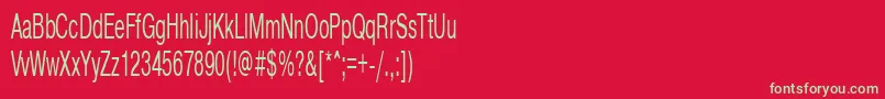 フォントPragmaticactt50n – 赤い背景に緑の文字