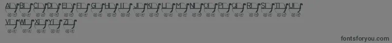 LmsRykersPram Font – Black Fonts on Gray Background