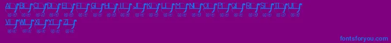 fuente LmsRykersPram – Fuentes Azules Sobre Fondo Morado