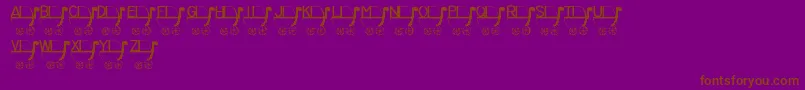 LmsRykersPram Font – Brown Fonts on Purple Background