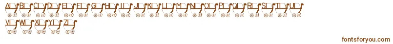 LmsRykersPram Font – Brown Fonts on White Background