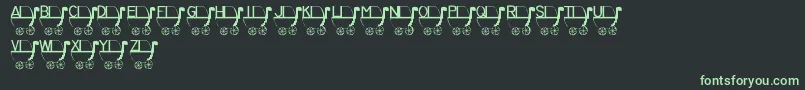 LmsRykersPram Font – Green Fonts on Black Background