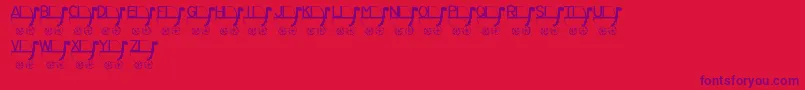 LmsRykersPram Font – Purple Fonts on Red Background