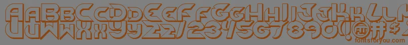 NewdigitalOutline Font – Brown Fonts on Gray Background