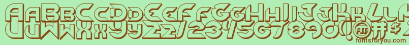 NewdigitalOutline Font – Brown Fonts on Green Background