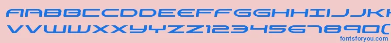 フォントAntietamsemital – ピンクの背景に青い文字