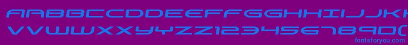 Antietamsemital Font – Blue Fonts on Purple Background