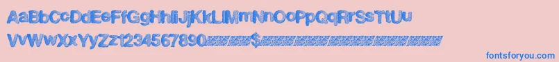 Superfreak Font – Blue Fonts on Pink Background