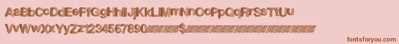 Superfreak Font – Brown Fonts on Pink Background