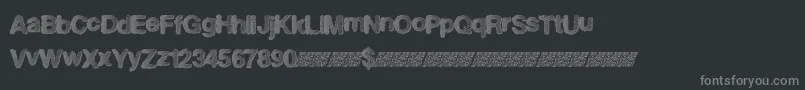 Superfreak Font – Gray Fonts on Black Background