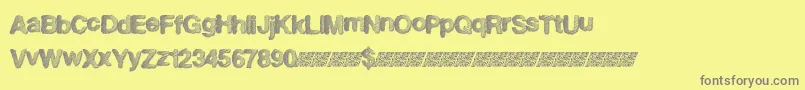 Superfreak Font – Gray Fonts on Yellow Background