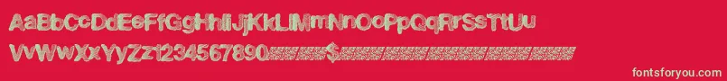 Superfreak Font – Green Fonts on Red Background