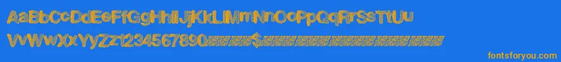 fuente Superfreak – Fuentes Naranjas Sobre Fondo Azul
