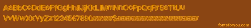 Police Superfreak – polices orange sur fond brun