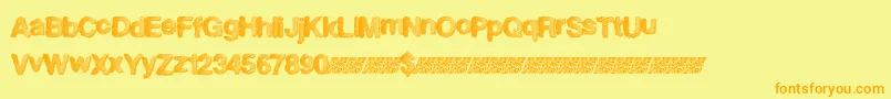 More about Superfreak Font Superfreak Font – Orange Fonts on Yellow Background