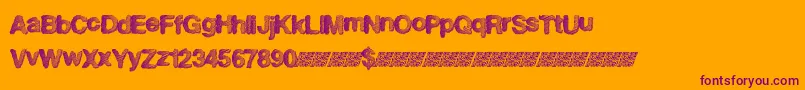 Superfreak Font – Purple Fonts on Orange Background