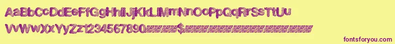 Superfreak Font – Purple Fonts on Yellow Background