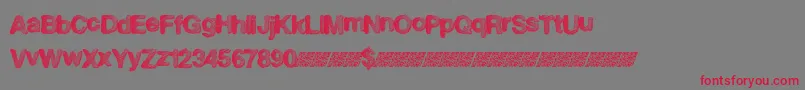 Superfreak Font – Red Fonts on Gray Background