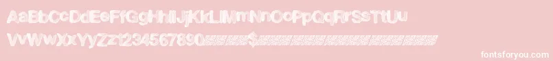 Superfreak Font – White Fonts on Pink Background