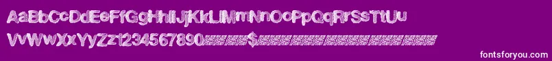 Superfreak Font – White Fonts on Purple Background