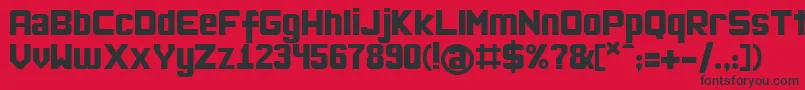 フォントOkulaHayirSoft – 赤い背景に黒い文字