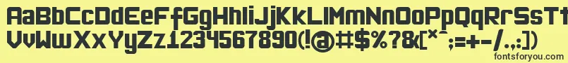 OkulaHayirSoft Font – Black Fonts on Yellow Background