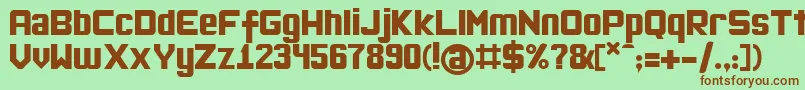 OkulaHayirSoft Font – Brown Fonts on Green Background