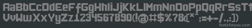 Шрифт OkulaHayirSoft – серые шрифты на чёрном фоне