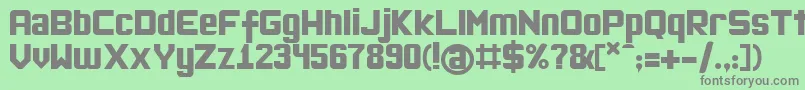 OkulaHayirSoft Font – Gray Fonts on Green Background