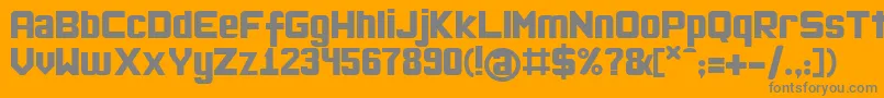 OkulaHayirSoft Font – Gray Fonts on Orange Background