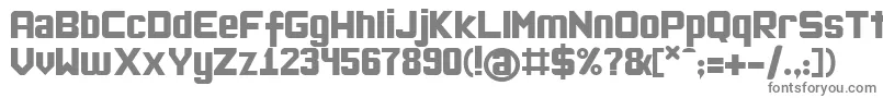 OkulaHayirSoft-fontti – harmaat kirjasimet valkoisella taustalla