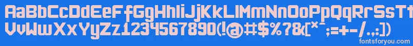 OkulaHayirSoft Font – Pink Fonts on Blue Background