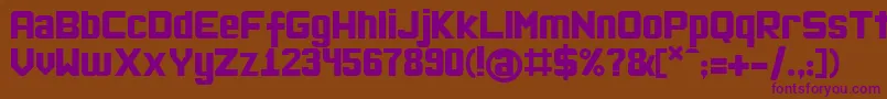 OkulaHayirSoft Font – Purple Fonts on Brown Background