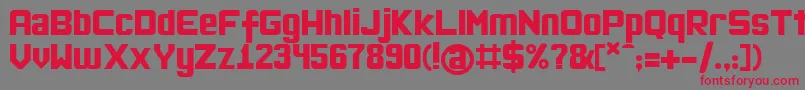 OkulaHayirSoft Font – Red Fonts on Gray Background