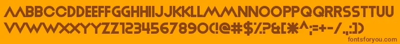 MiracleDay Font – Brown Fonts on Orange Background