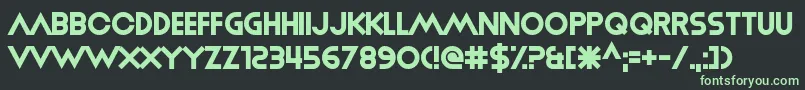 MiracleDay Font – Green Fonts on Black Background