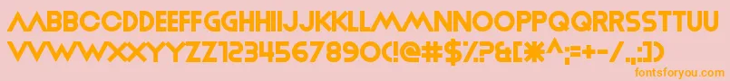 MiracleDay Font – Orange Fonts on Pink Background