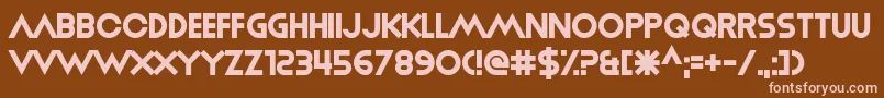 MiracleDay Font – Pink Fonts on Brown Background