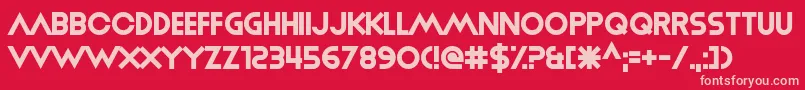 MiracleDay Font – Pink Fonts on Red Background