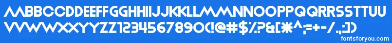 フォントMiracleDay – 青い背景に白い文字