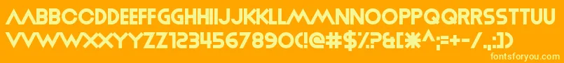 MiracleDay Font – Yellow Fonts on Orange Background