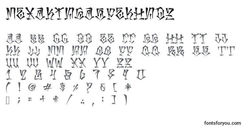 Fuente MexakingAspekhndz - alfabeto, números, caracteres especiales