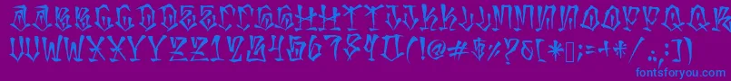 MexakingAspekhndz Font – Blue Fonts on Purple Background