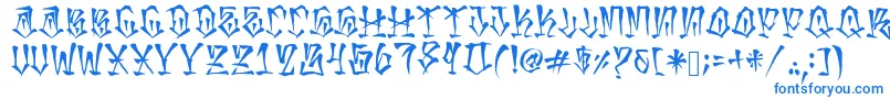MexakingAspekhndz Font – Blue Fonts on White Background