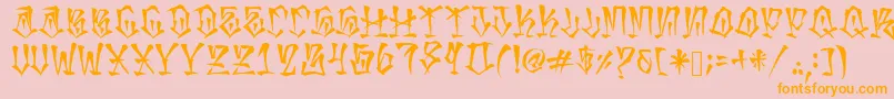 MexakingAspekhndz Font – Orange Fonts on Pink Background
