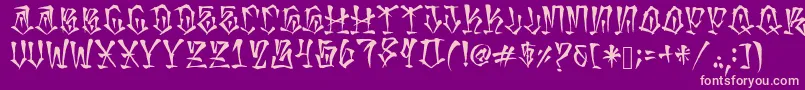 MexakingAspekhndz Font – Pink Fonts on Purple Background
