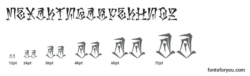 Größen der Schriftart MexakingAspekhndz