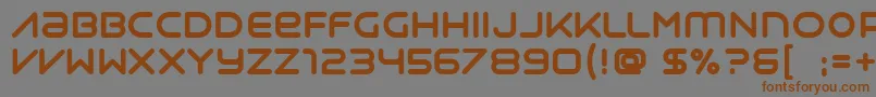 Syntha-fontti – ruskeat fontit harmaalla taustalla